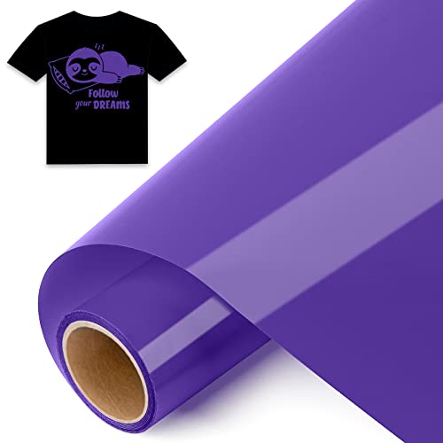 IModeur 8Ft Plotterfolie Textil Lila - 30,5 x 244 cm Flexfolie für Cricut Maker, Silhouette Cameo - Textilfolie für Kleidung, Mützen, Hosen, Andere Stoffe von IModeur