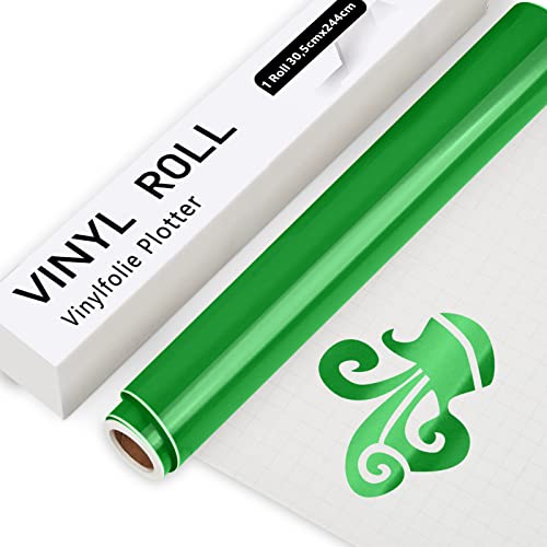 IModeur Vinylfolie Plotter Grün, 30.5cm x 244 cm Glänzend Grün Plotterfolie selbstklebend Vinyl, Grün Plotterfolie Vinyl für Cricut, Silhouette Cameo, die meisten Schneidemaschine IModeur Vinylfolie Plotter Grün, 30.5cm x 244 cm Glänzend Grün Plotterfolie selbstklebend Vinyl, Grün Plotterfolie Vinyl für Cricut, Silhouette Cameo, die meisten Schneidemaschine von IModeur