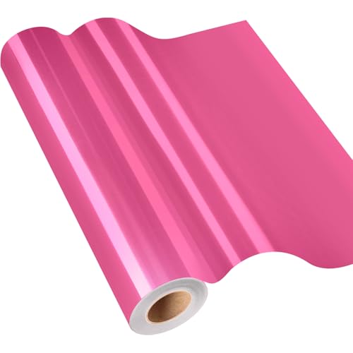 IModeur Vinylfolie Plotter Rosa, 30,5cm x 610 cm Glänzend Rosa Plotterfolie Vinyl für Cricut, Silhouette Cameo, die meisten Schneidemaschine von IModeur
