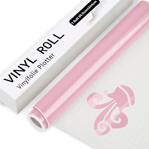 IModeur Vinylfolie Plotter Rosa, 30.5cm x 244 cm Glänzend Rosa Plotterfolie selbstklebend Vinyl, Rosa Plotterfolie Vinyl für Cricut, Silhouette Cameo, die meisten Schneidemaschine IModeur Vinylfolie Plotter Rosa, 30.5cm x 244 cm Glänzend Rosa Plotterfolie selbstklebend Vinyl, Rosa Plotterfolie Vinyl für Cricut, Silhouette Cameo, die meisten Schneidemaschine von IModeur