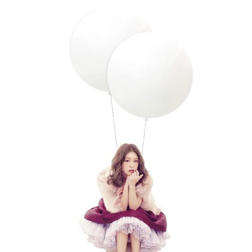 IN-JOOYAA Großer Ballon Luftballons, Weiß, Latex, 10 Stück, rund, groß, 24 Zoll, für Fotoshootings, Hochzeit, Jahrestag, Dekoration und Zubehör für Geburtstagsparty von IN-JOOYAA