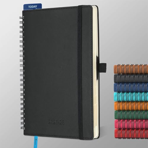IN-LUXPRO Kalender 2025 2026 Wochenplaner,A5(21.9 x 16.4cm),18-Monate Buchkalender (Jul.2025-Dez.2026) Ringbuch mit Softcover,wochenkalender mit selbstklebendem Stifthalter,Schwarz. von IN-LUXPRO