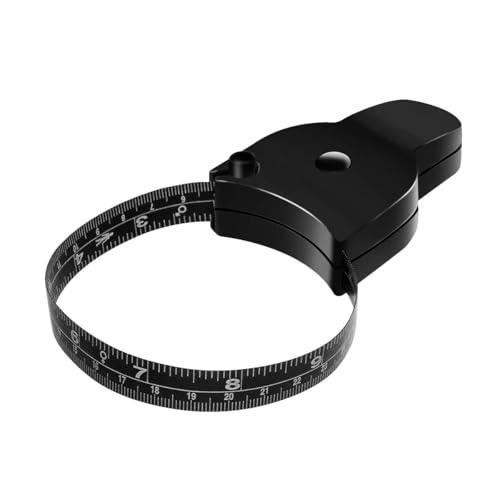 Massband Körper 150 cm Weiches Maßband Körpermaßband Einziehbares Schneidermaßband Measuring Tape zum Messen von Länge, Brust, Taille, Ideal für Fitness, Schneider, Nähen(Schwarz) von INCNMAD