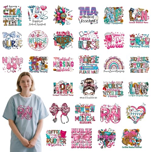 Nurse DTF Transfers Ready to Press – 30 Blatt inspirierende Aufkleber zum Aufbügeln auf Vinyl Design Patches für Wertschätzungswoche Abschlussfeier Kleidung T-Shirts Hut Tasche DIY Dekorationen Nurse DTF Transfers Ready to Press – 30 Blatt inspirierende Aufkleber zum Aufbügeln auf Vinyl Design Patches für Wertschätzungswoche Abschlussfeier Kleidung T-Shirts Hut Tasche DIY Dekorationen von INCOK