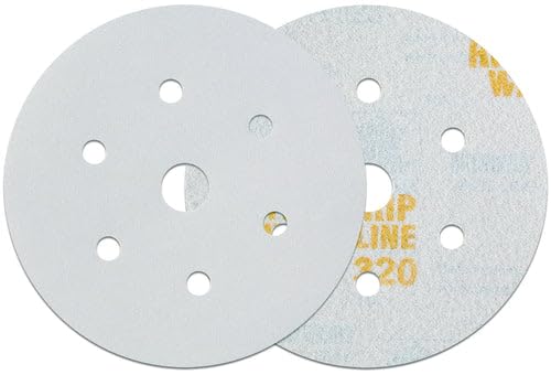 INDASA RHYNOGRIP White LINE 150mm Schleifscheiben Klettscheiben mit 6 Löchern 6H / 50 Stück - Exzenter Scheiben (Körnung: P240) von INDASA