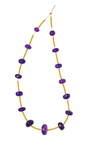 15 lose Stück Amethyst Edelstein facettierte Perlen Ns1621-B07FYNC2QS von INDIA MADE