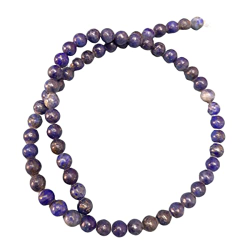 Mala-B0B42WZ7G9 Naturkristall – Stein/Perlen/Edelstein, 6 mm, runde lose Perlen in Schnur für die Herstellung von Halsketten/Schmuck/Armband/Mala-B0B42WZ7G9 von INDIA MADE