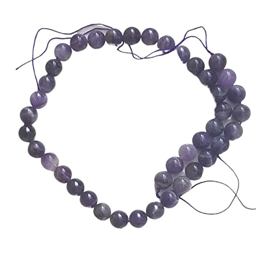 Natürlicher Kristall – Stein/Perlen/Edelstein, 10 mm, runde lose Perlen in Schnur zur Herstellung von Halsketten/Schmuck/Armband/Mala-B09WKGNZMS von INDIA MADE