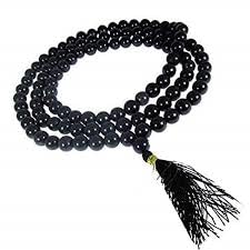 Schwarze Hakik Mala / 108 Perlen / Jaap Mala / Achat / für Kali, Kaal Bhairav Jaap Mantra / Reiki Easing / Original Sulemani Mala von Goyam Merchando-B0CGRRPWWM von INDIA MADE