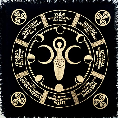 INDIAN CRAFT CASTLE Altartuch, Sternzeichen, Hexerei, Alter Tarot-Aufstrich, Wicca, quadratisch, spirituell, 61 x 61 cm, Heiliges Tuch Galaxie, Mondphasen, Göttin INDIAN CRAFT CASTLE Altartuch, Sternzeichen, Hexerei, Alter Tarot-Aufstrich, Wicca, quadratisch, spirituell, 61 x 61 cm, Heiliges Tuch Galaxie, Mondphasen, Göttin von INDIAN CRAFT CASTLE