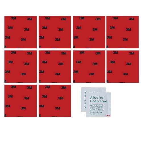 3M CP5108 doppelseitiges Klebeband stark Profiband Acrylschaumband Schaumklebeband Metall lackierte Oberflächen Automobil Spoiler Seitenvisier (3M CP5108, 50mm x 50mm_10 Stück) similar to 3M 4229P von INDIAN STORE 24