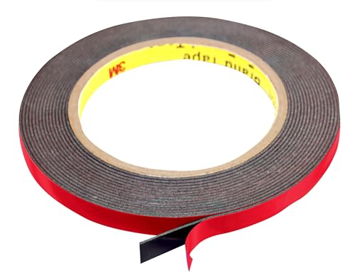 3M PT1100 viskoelastisches Acrylat Plus Schaumklebeband doppelseitiges Profi-Klebeband Schwarz Metall und lackierte Oberflächen Extra starke Band (7.5 mm x 5 meter) von INDIAN STORE 24