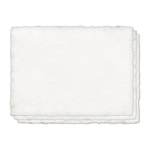 Indigo Artpapers 55,9 x 76,2 cm, 100% Baumwolle, kaltgepresst, handgefertigtes Papier für Aquarellfarben, 640 g/m², 3 Blatt/Packung (IAPCO61) von INDIGO ARTPAPERS