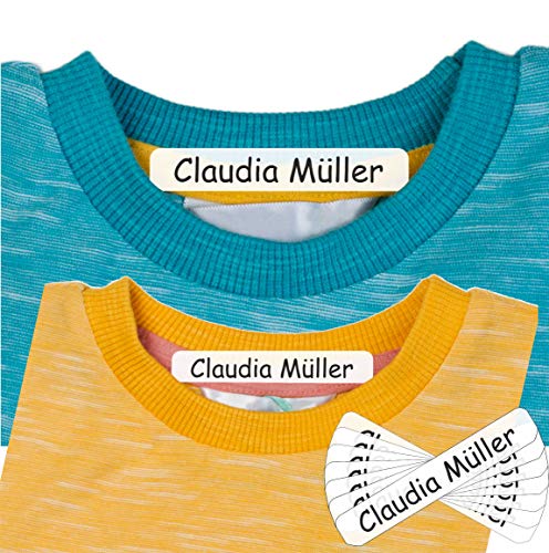 192 Bügeletiketten für Kleidung 6 x 1 cm - Personalisierbare Namensetiketten Thermo-Klebstoff. Etiketten zum Bügeln - für Baumwolle - Schule, KITA, Sport, Verein, Altenheim personalisiert 192 Bügeletiketten für Kleidung 6 x 1 cm - Personalisierbare Namensetiketten Thermo-Klebstoff. Etiketten zum Bügeln - für Baumwolle - Schule, KITA, Sport, Verein, Altenheim personalisiert von INDIGOS UG