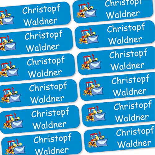 INDIGOS UG® 80 x Namensaufkleber Wäscheetiketten 35x10mm - Raupe - Bekleidung - für Kinder, Schule und Kindergarten - Textilien Etiketten individuell personalisiert von INDIGOS UG