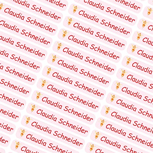 INDIGOS UG® Namensaufkleber Mini - 43x7mm - personalisierte Klebeetiketten - 058 - Königin - 60 Stück für Kinder, Schule Kindergarten - Stifte, Federmappe, Lineale - individueller Aufdruck von INDIGOS UG