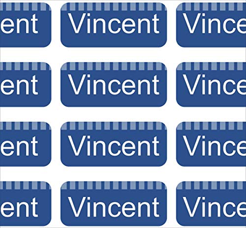 INDIGOS UG® Namensaufkleber UltraMini - 15x6 mm - personalisierte Klebeetiketten - 182-364 Stück für Kinder, Schule, KITA, Kindergarten - Stifte, Federmappe, Lineale - individueller Aufdruck von INDIGOS UG