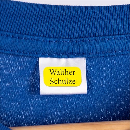 INDIGOS UG - 120 Wäscheetiketten - gelb - für Pflegeheime & Altenheime - personalisiert - Wunschtext - Name Namensschilder - Kleidung - Gegenstände waschmaschinenfest - Namensaufkleber - aufkleben INDIGOS UG - 120 Wäscheetiketten - gelb - für Pflegeheime & Altenheime - personalisiert - Wunschtext - Name Namensschilder - Kleidung - Gegenstände waschmaschinenfest - Namensaufkleber - aufkleben von INDIGOS UG