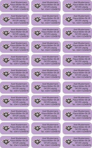 INDIGOS UG Adressaufkleber personalisiert - 56x23 mm - 116 - Fledermaus - 99 Sticker selbstklebend - Namensaufkleber Kinder Schule - Etiketten, Briefe, Gegenstände, Ordner, Umschläge von INDIGOS UG