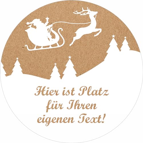 INDIGOS UG - Aufkleber selbst gestalten Weihnachten - Weihnachten - Wunschtext - 54 Stück - 30mm - personalisierte Geschenke - selbstklebende Folie - Etiketten selbstklebend Kraftpapieroptik Deko für INDIGOS UG - Aufkleber selbst gestalten Weihnachten - Weihnachten - Wunschtext - 54 Stück - 30mm - personalisierte Geschenke - selbstklebende Folie - Etiketten selbstklebend Kraftpapieroptik Deko für von INDIGOS UG