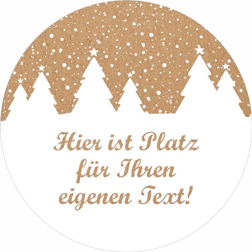 INDIGOS UG - Aufkleber selbst gestalten Weihnachten - Winterwald - Wunschtext - 54 Stück - 30mm - personalisierte Geschenke - selbstklebende Folie - Etiketten selbstklebend Kraftpapieroptik Deko für INDIGOS UG - Aufkleber selbst gestalten Weihnachten - Winterwald - Wunschtext - 54 Stück - 30mm - personalisierte Geschenke - selbstklebende Folie - Etiketten selbstklebend Kraftpapieroptik Deko für von INDIGOS UG