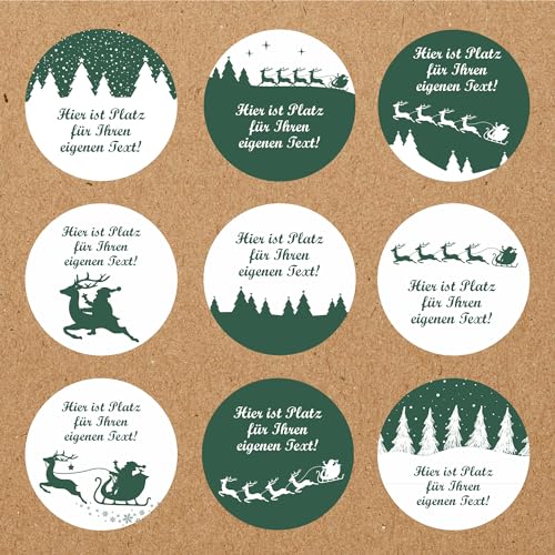 INDIGOS UG - Aufkleber Weihnachten grün 1 - Wunschtext - 54 Stück - 30mm - personalisierte Geschenke - selbstklebende Folie - Etiketten selbstklebend - Dekoration Verpackung von Weihnachtsgeschenken INDIGOS UG - Aufkleber Weihnachten grün 1 - Wunschtext - 54 Stück - 30mm - personalisierte Geschenke - selbstklebende Folie - Etiketten selbstklebend - Dekoration Verpackung von Weihnachtsgeschenken von INDIGOS UG