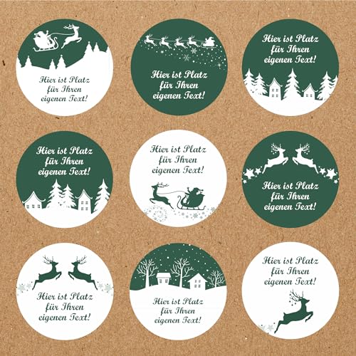INDIGOS UG - Aufkleber Weihnachten grün 2 - Wunschtext - 54 Stück - 30mm - personalisierte Geschenke - selbstklebende Folie - Etiketten selbstklebend - Dekoration Verpackung von Weihnachtsgeschenken INDIGOS UG - Aufkleber Weihnachten grün 2 - Wunschtext - 54 Stück - 30mm - personalisierte Geschenke - selbstklebende Folie - Etiketten selbstklebend - Dekoration Verpackung von Weihnachtsgeschenken von INDIGOS UG