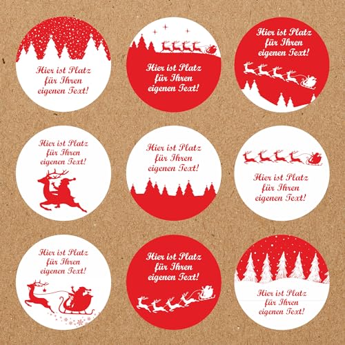 INDIGOS UG - Aufkleber Weihnachten rot 2 - Wunschtext - 35 Stück - 40mm - personalisierte Geschenke - selbstklebende Folie - Etiketten selbstklebend - Dekoration Verpackung von Weihnachtsgeschenken INDIGOS UG - Aufkleber Weihnachten rot 2 - Wunschtext - 35 Stück - 40mm - personalisierte Geschenke - selbstklebende Folie - Etiketten selbstklebend - Dekoration Verpackung von Weihnachtsgeschenken von INDIGOS UG