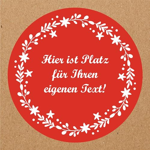 INDIGOS UG - Aufkleber Weihnachten - rot - Sterne - Wunschtext - 35 Stück - 40mm - personalisierte Geschenke - selbstklebende Folie - Etiketten selbstklebend - Dekoration Verpackung von INDIGOS UG - Aufkleber Weihnachten - rot - Sterne - Wunschtext - 35 Stück - 40mm - personalisierte Geschenke - selbstklebende Folie - Etiketten selbstklebend - Dekoration Verpackung von von INDIGOS UG