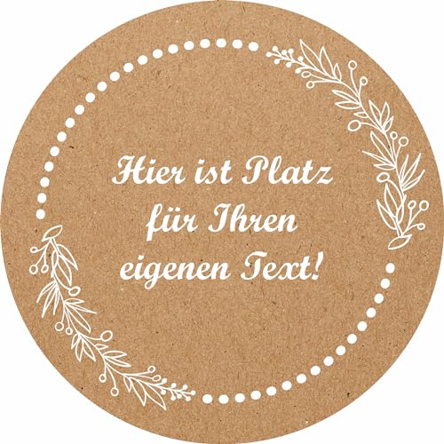INDIGOS UG - Aufkleber selbst gestalten Weihnachten - weiß - Mistelzweig - Wunschtext - 35 Stück - 40mm - personalisierte Geschenke - selbstklebende Folie - Etiketten selbstklebend Kraftpapieroptik INDIGOS UG - Aufkleber selbst gestalten Weihnachten - weiß - Mistelzweig - Wunschtext - 35 Stück - 40mm - personalisierte Geschenke - selbstklebende Folie - Etiketten selbstklebend Kraftpapieroptik von INDIGOS UG