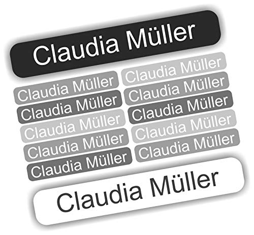 INDIGOS UG - Namensaufkleber Kinder Schule - 54 Namensschilder selbstklebend Mini - schwarz/weiß - 40x6mm - Aufkleber selbst gestalten - personalisiert mit Wunschtext - für Kindergarten, Sport INDIGOS UG - Namensaufkleber Kinder Schule - 54 Namensschilder selbstklebend Mini - schwarz/weiß - 40x6mm - Aufkleber selbst gestalten - personalisiert mit Wunschtext - für Kindergarten, Sport von INDIGOS UG