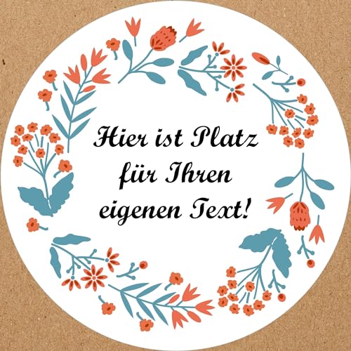 INDIGOS UG - Aufkleber selbst gestalten Blumenmuster - bunt - Blumenmischung - Wunschtext - 35 Stück - 40mm - personalisierte Geschenke - Etiketten selbstklebend - Dekoration Verpackung von Geschenken INDIGOS UG - Aufkleber selbst gestalten Blumenmuster - bunt - Blumenmischung - Wunschtext - 35 Stück - 40mm - personalisierte Geschenke - Etiketten selbstklebend - Dekoration Verpackung von Geschenken von INDIGOS UG