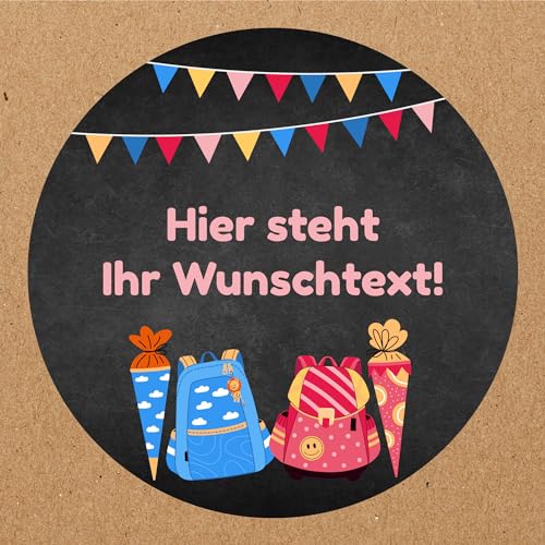 INDIGOS UG - Aufkleber selbst gestalten Schulanfang - Schulranzen Tafel - 35 Stück - 40mm - personalisierte Geschenke - Etiketten selbstklebend - Einschulung - Dekoration und Verpackung für den INDIGOS UG - Aufkleber selbst gestalten Schulanfang - Schulranzen Tafel - 35 Stück - 40mm - personalisierte Geschenke - Etiketten selbstklebend - Einschulung - Dekoration und Verpackung für den von INDIGOS UG