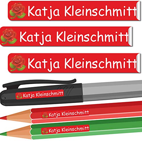 INDIGOS UG - Namensaufkleber Kinder Schule - 49x7 mm - personalisierbar - 064 - Rose - 88 Sticker - Namensschilder personalisiert - Aufkleber selbst gestalten - Stifte, KITA, Federmappe INDIGOS UG - Namensaufkleber Kinder Schule - 49x7 mm - personalisierbar - 064 - Rose - 88 Sticker - Namensschilder personalisiert - Aufkleber selbst gestalten - Stifte, KITA, Federmappe von INDIGOS UG