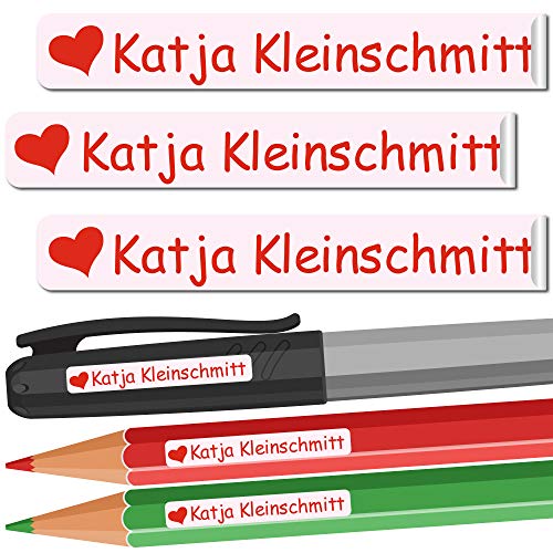 INDIGOS UG - Namensaufkleber Kinder Schule - 49x7 mm - personalisierbar - 066 - Liebe - 88 Sticker - Namensschilder personalisiert - Aufkleber selbst gestalten - Stifte, KITA, Federmappe INDIGOS UG - Namensaufkleber Kinder Schule - 49x7 mm - personalisierbar - 066 - Liebe - 88 Sticker - Namensschilder personalisiert - Aufkleber selbst gestalten - Stifte, KITA, Federmappe von INDIGOS UG