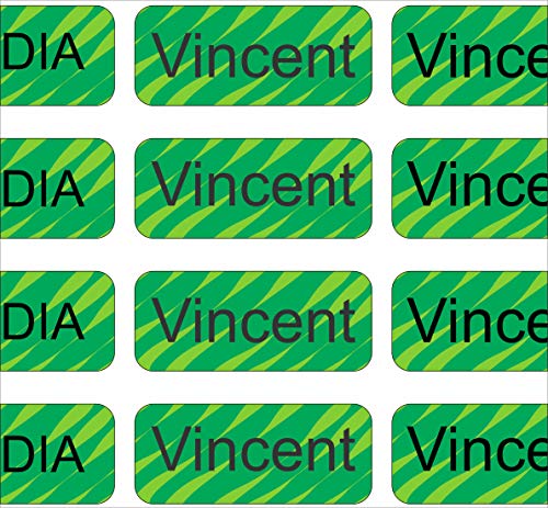 INDIGOS UG Namensaufkleber Kinder Schule UltraMini - 15x6 mm - Namensschilder personalisiert - 182-364 Sticker für KITA, Kindergarten - Stifte, Federmappe, Lineale - individueller Aufdruck von INDIGOS UG