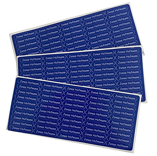 INDIGOS UG - Namensaufkleber Kinder Schule - Wäschetiketten selbstklebend - 36x7 mm - 150 Sticker - Namensetiketten für Kleidung - blau - Aufkleber personalisiert - Stifte, T-Shirts Kinder INDIGOS UG - Namensaufkleber Kinder Schule - Wäschetiketten selbstklebend - 36x7 mm - 150 Sticker - Namensetiketten für Kleidung - blau - Aufkleber personalisiert - Stifte, T-Shirts Kinder von INDIGOS UG