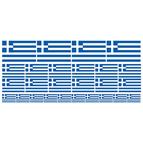 Indigos UG Griechenland - Set of 26 - Aufkleber Fahne - glatt - Miniflaggen Set of 26-4x 51x31mm+ 12x 33x20mm + 10x 20x12mm selbstklebende Folie Mini Sticker Minifahnen Flagge für Auto Laptop Indigos UG Griechenland - Set of 26 - Aufkleber Fahne - glatt - Miniflaggen Set of 26-4x 51x31mm+ 12x 33x20mm + 10x 20x12mm selbstklebende Folie Mini Sticker Minifahnen Flagge für Auto Laptop von INDIGOS UG