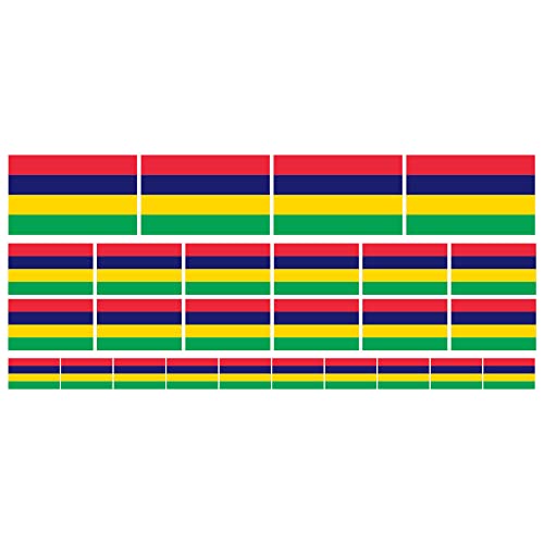 INDIGOS UG - Mini Aufkleber Set - Pack glatt - 4x 51x31mm+ 12x 33x20mm + 10x 20x12mm - Mauritius - Flagge - Banner - Standarte fürs Auto, Büro, zu Hause und die Schule - Set of 26 - für Auto, Laptop INDIGOS UG - Mini Aufkleber Set - Pack glatt - 4x 51x31mm+ 12x 33x20mm + 10x 20x12mm - Mauritius - Flagge - Banner - Standarte fürs Auto, Büro, zu Hause und die Schule - Set of 26 - für Auto, Laptop von INDIGOS UG