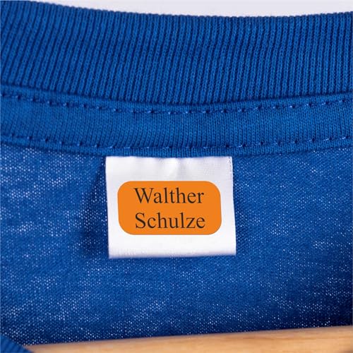 Indigos UG - Namensaufkleber Kleidung orange - 120 Stück 30x15 mm - personalisiert mit Wunschtext - waschmaschinenfest - Pflegeheim Altenheim Kita Schule - selbstklebend Wäscheetiketten Indigos UG - Namensaufkleber Kleidung orange - 120 Stück 30x15 mm - personalisiert mit Wunschtext - waschmaschinenfest - Pflegeheim Altenheim Kita Schule - selbstklebend Wäscheetiketten von INDIGOS UG