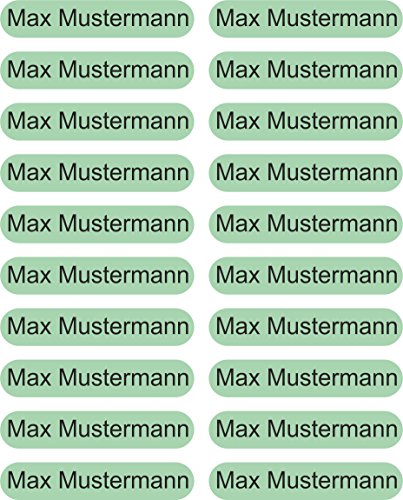 Indigos UG - Namensschilder für Kleidung zum aufbügeln mit Bügeleisen - 36x7mm - 100 Sticker - mint - Namensaufkleber Kinder Schule - für T-Shirt, Sportbekleidung - Aufkleber selbst gestalten Indigos UG - Namensschilder für Kleidung zum aufbügeln mit Bügeleisen - 36x7mm - 100 Sticker - mint - Namensaufkleber Kinder Schule - für T-Shirt, Sportbekleidung - Aufkleber selbst gestalten von INDIGOS UG