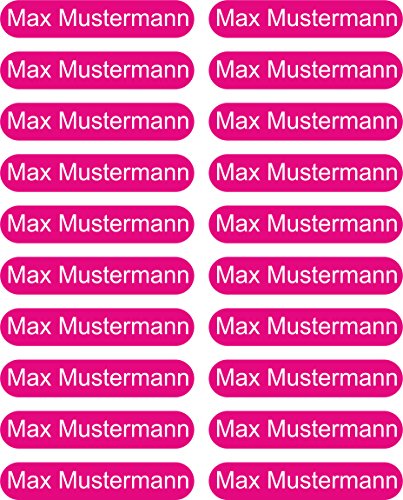 Indigos UG - Namensschilder für Kleidung zum aufbügeln mit Bügeleisen - 36x7mm - 100 Stück - Namensaufkleber Kinder Kleidung - für T-Shirt, Sportbekleidung - Aufkleber selbst gestalten - pink Indigos UG - Namensschilder für Kleidung zum aufbügeln mit Bügeleisen - 36x7mm - 100 Stück - Namensaufkleber Kinder Kleidung - für T-Shirt, Sportbekleidung - Aufkleber selbst gestalten - pink von INDIGOS UG