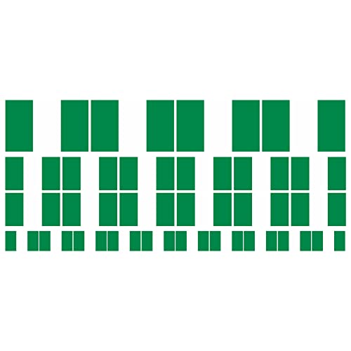 Indigos UG Nigeria Aufkleber Fahne - glatt - Miniflaggen - Set of 26-4x 51x31mm+ 12x 33x20mm + 10x 20x12mm - selbstklebende Folie - Mini Sticker - Minifahnen - Flagge für Auto, Laptop, Modellbau von INDIGOS UG