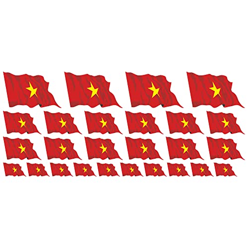 Indigos UG Vietnam Aufkleber Fahne - wehend - Miniflaggen - Set of 26-4x 51x31mm+ 12x 33x20mm + 10x 20x12mm - selbstklebende Folie - Mini Sticker - Minifahnen - Flagge für Auto, Laptop, Modellbau Indigos UG Vietnam Aufkleber Fahne - wehend - Miniflaggen - Set of 26-4x 51x31mm+ 12x 33x20mm + 10x 20x12mm - selbstklebende Folie - Mini Sticker - Minifahnen - Flagge für Auto, Laptop, Modellbau von INDIGOS UG