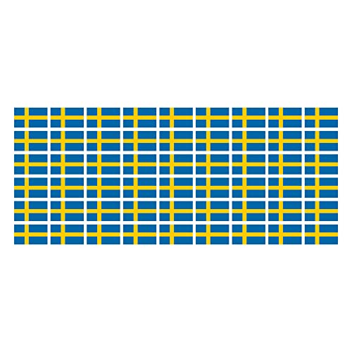 Indigos UG Schweden Aufkleber Fahne - glatt - Miniflaggen - 54 Stück - 20x12mm - selbstklebende Folie - Mini Sticker - Minifahnen - Flagge für Auto, Laptop, Modellbau Indigos UG Schweden Aufkleber Fahne - glatt - Miniflaggen - 54 Stück - 20x12mm - selbstklebende Folie - Mini Sticker - Minifahnen - Flagge für Auto, Laptop, Modellbau von INDIGOS UG