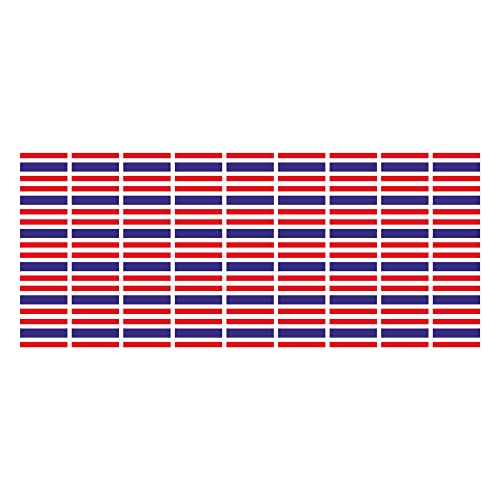 INDIGOS UG - Mini Aufkleber Set - Pack glatt - 20x12mm - selbstklebender Sticker - Thailand - Flagge - Banner - Standarte fürs Auto, Büro, zu Hause und die Schule - 54 Stück - für Auto, Laptop von INDIGOS UG