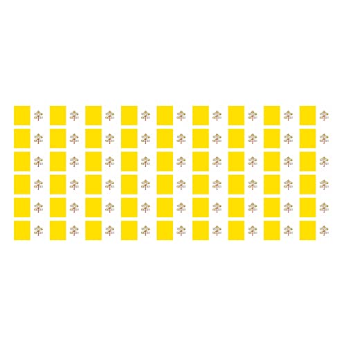 INDIGOS UG - Mini Aufkleber Set - Pack glatt - 20x12mm - selbstklebender Sticker - Vatikan - Flagge - Banner - Standarte fürs Auto, Büro, zu Hause und die Schule - 54 Stück - für Auto, Laptop INDIGOS UG - Mini Aufkleber Set - Pack glatt - 20x12mm - selbstklebender Sticker - Vatikan - Flagge - Banner - Standarte fürs Auto, Büro, zu Hause und die Schule - 54 Stück - für Auto, Laptop von INDIGOS UG