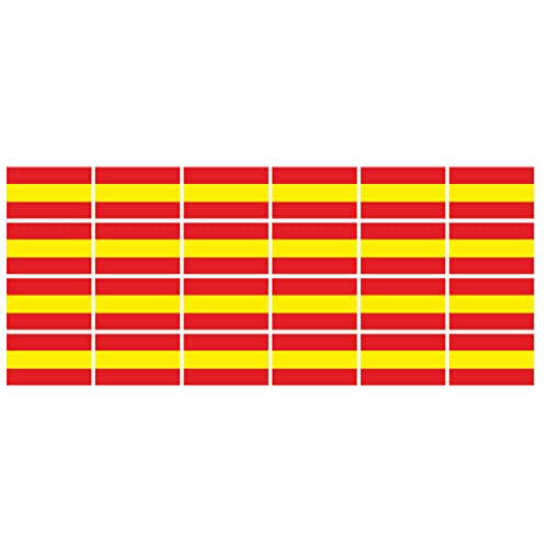 Mini Aufkleber Set - Pack glatt - 33x20mm - selbstklebender Sticker - Spanien - Flagge - Banner - Standarte fürs Auto, Büro, zu Hause und die Schule - 24 Stück von INDIGOS UG