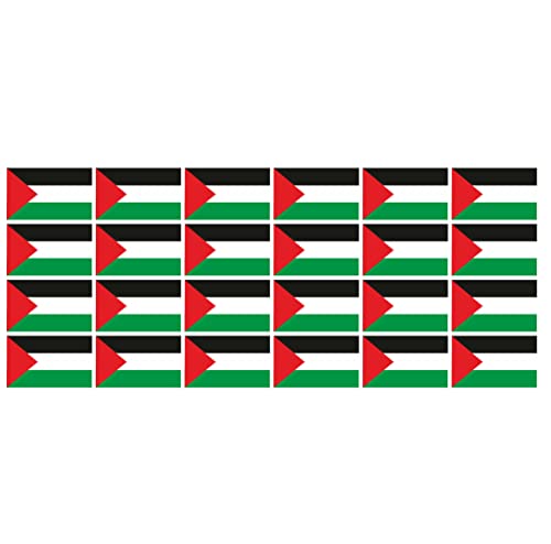 INDIGOS UG - Mini Aufkleber Set - Pack glatt - 33x20mm - selbstklebender Sticker - Palestina - Flagge - Banner - Standarte fürs Auto, Büro, zu Hause und die Schule - 24 Stück - für Auto, Laptop INDIGOS UG - Mini Aufkleber Set - Pack glatt - 33x20mm - selbstklebender Sticker - Palestina - Flagge - Banner - Standarte fürs Auto, Büro, zu Hause und die Schule - 24 Stück - für Auto, Laptop von INDIGOS UG
