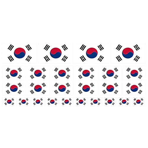Mini Aufkleber Set - Pack glatt - 4x 51x31mm+ 12x 33x20mm + 10x 20x12mm - Südkorea - Flagge - Banner - Standarte fürs Auto, Büro, zu Hause und die Schule - Set of 26 Mini Aufkleber Set - Pack glatt - 4x 51x31mm+ 12x 33x20mm + 10x 20x12mm - Südkorea - Flagge - Banner - Standarte fürs Auto, Büro, zu Hause und die Schule - Set of 26 von INDIGOS UG